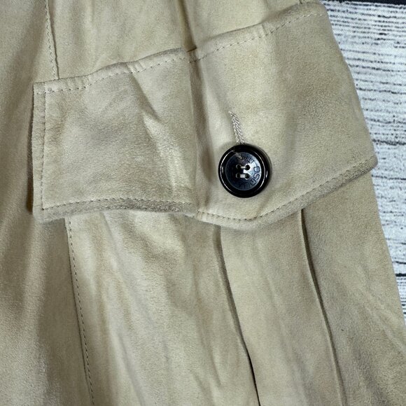 Vintage Dsquared 2 Button Down Natural Suede Maxi Skirt With Pockets Size 40/S - Picture 4 of 14